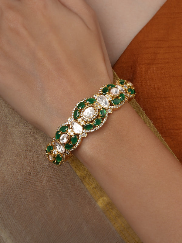 Gold Plated Moissanite Bangle (1 Piece) - MO-BRAC9