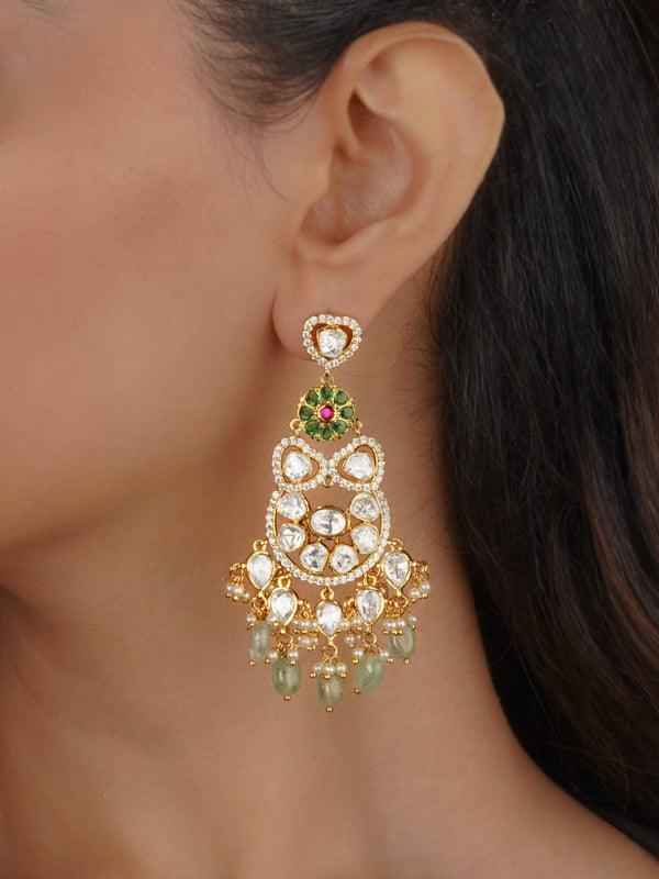 Multicolor Gold Plated Moissanite Earrings - MO-EAR55