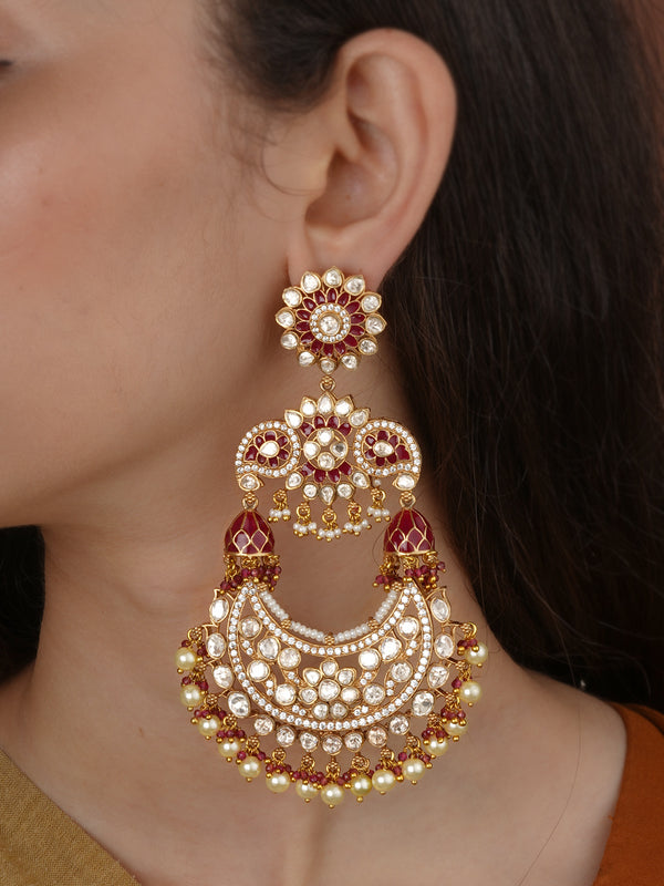 Gold Plated Moissanite Earrings - MO-EAR62