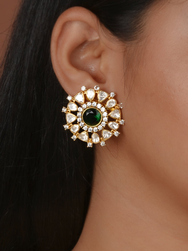 Gold Plated Moissanite Earrings - MO-EAR63