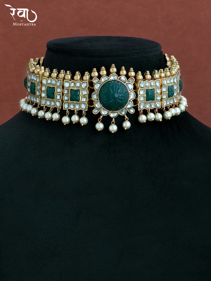 MO-N3WGR - Jadau Kundan Necklace