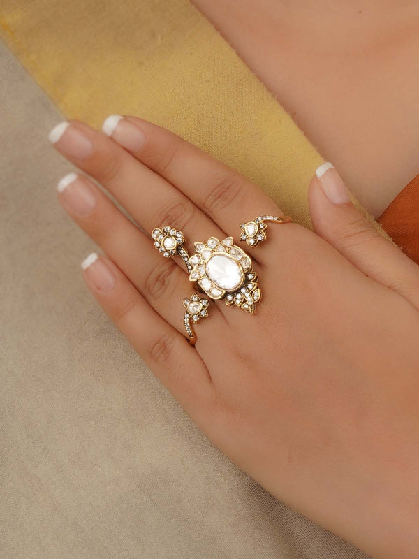 Gold Plated Moissanite Ring - MO-RNG20