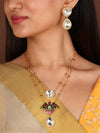 Multicolor Gold Plated Moissanite Necklace Set - MO-S101M