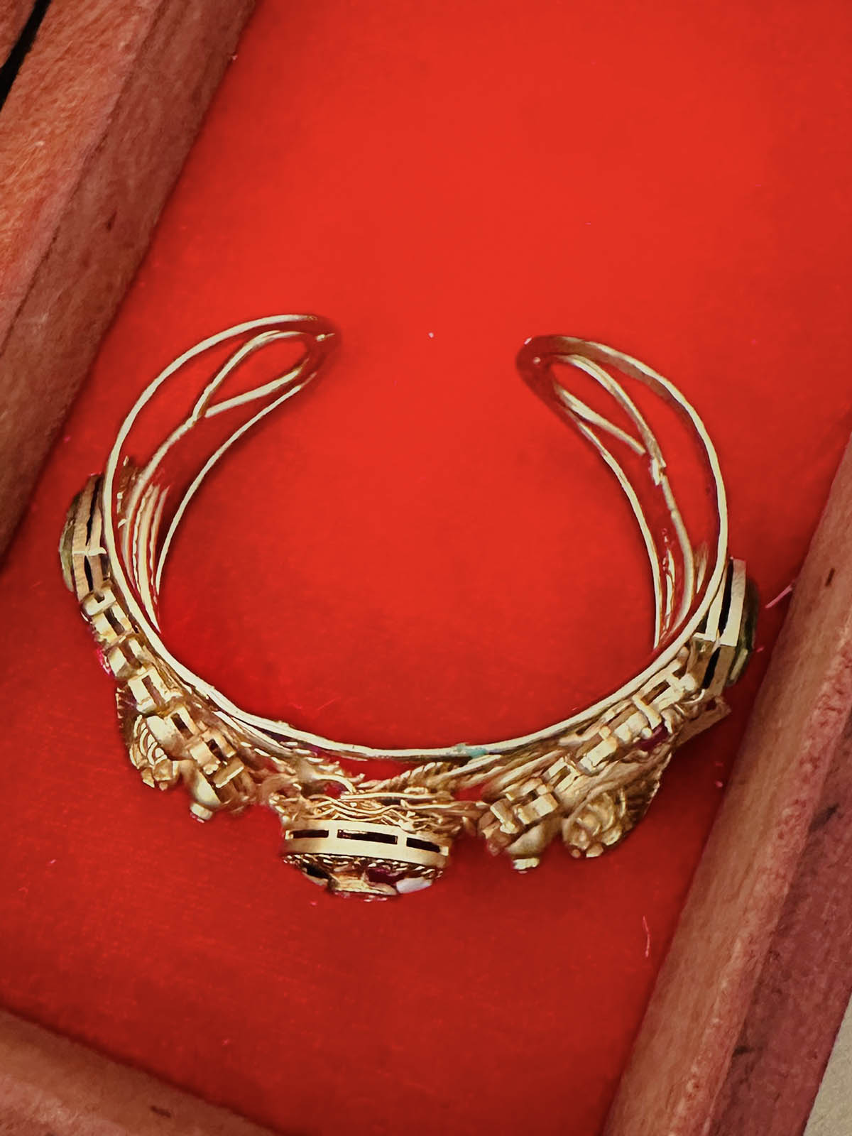 MR-BRAC144NA - Multicolor Gold Plated Mishr Bracelet