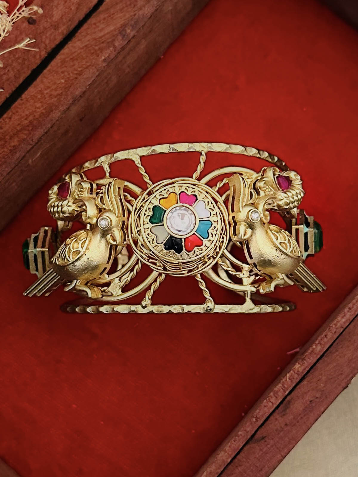 MR-BRAC144NC - Multicolor Gold Plated Mishr Bracelet