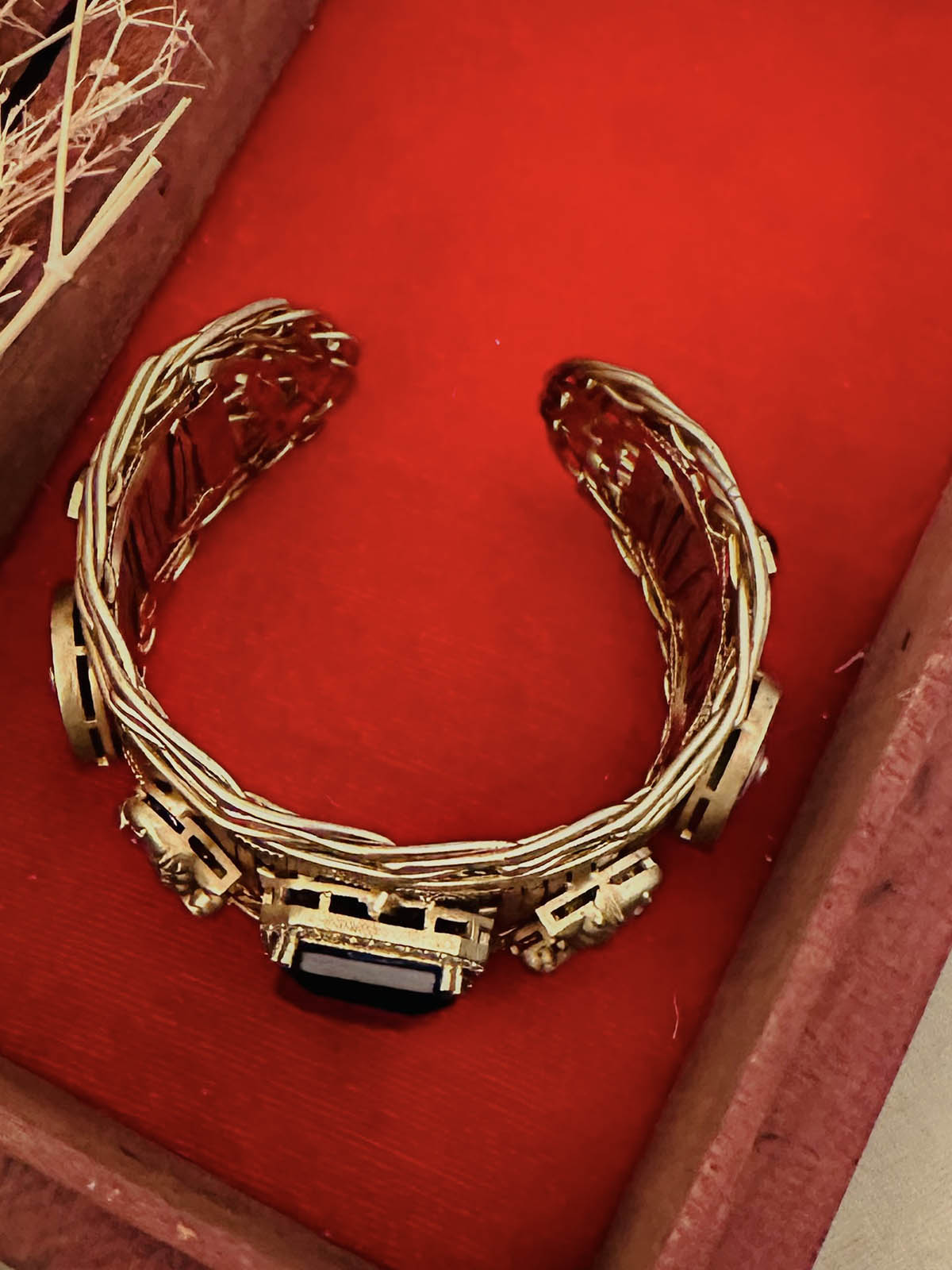 MR-BRAC146BL - Multicolor Gold Plated Mishr Bracelet