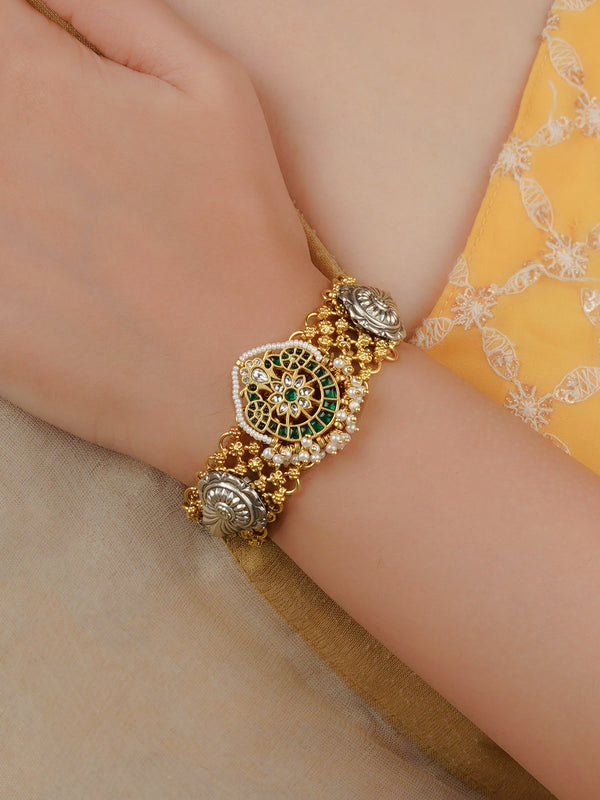 Green Color Mishr Bracelet - MR-BRAC81WGR