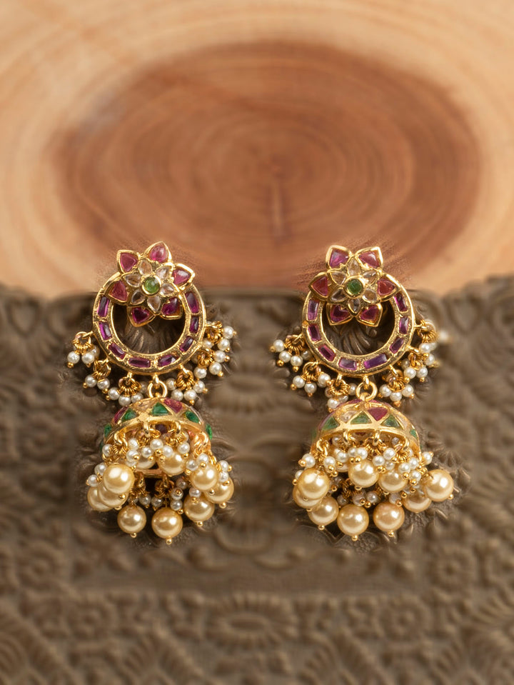 MR-E172M - Multicolor Gold Plated Mishr Earrings