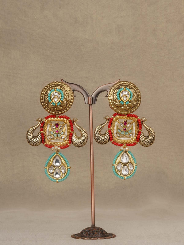 Multicolor Gold Plated Mishr Earrings - MR-E281