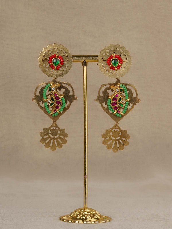 Multicolor Gold Plated Mishr Earrings - MR-E289M