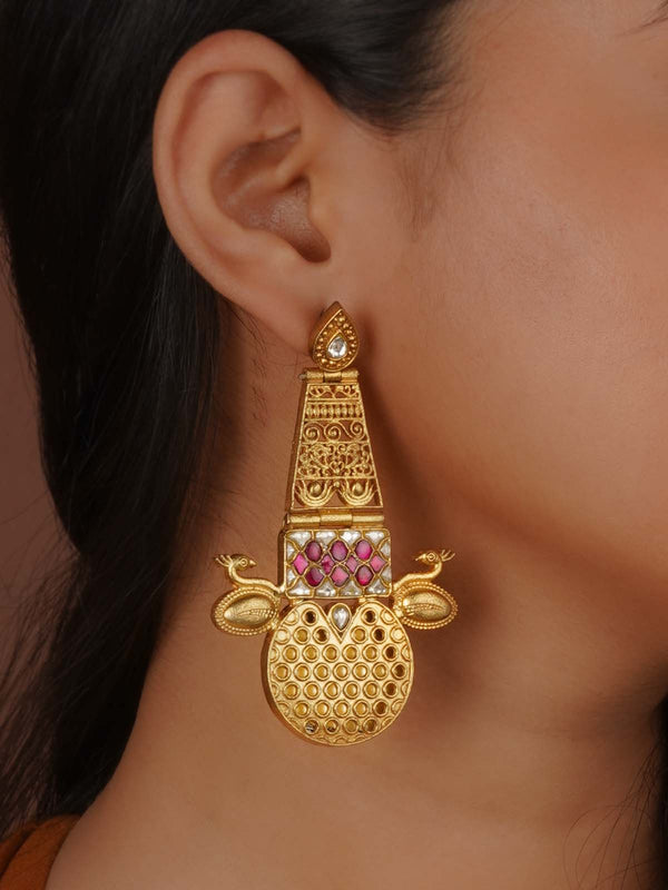 Gold Plated Mishr Earrings - MR-E325