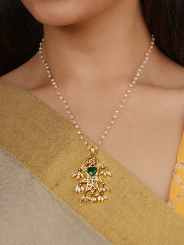 Multicolor Gold Plated Mishr Necklace - MR-N115MW