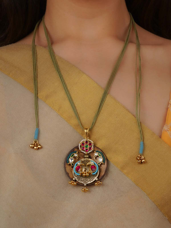 Multicolor Dual Tone Mishr Tribal Necklace - MR-N48