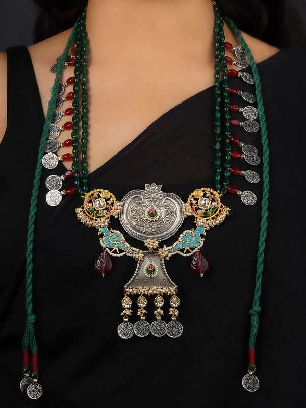 MR-N71M - Multicolor Dual Tone Mishr Tribal Necklace