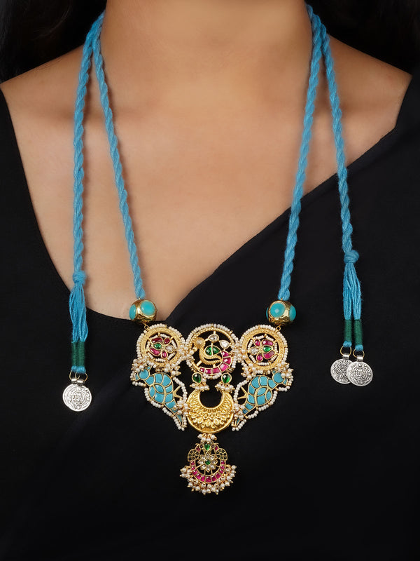 MR-N76M - Multicolor Dual Tone Mishr Tribal Necklace