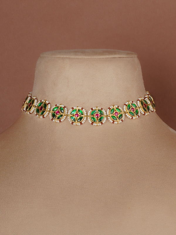 Gold Plated Mishr Necklace Set - MR-S1005