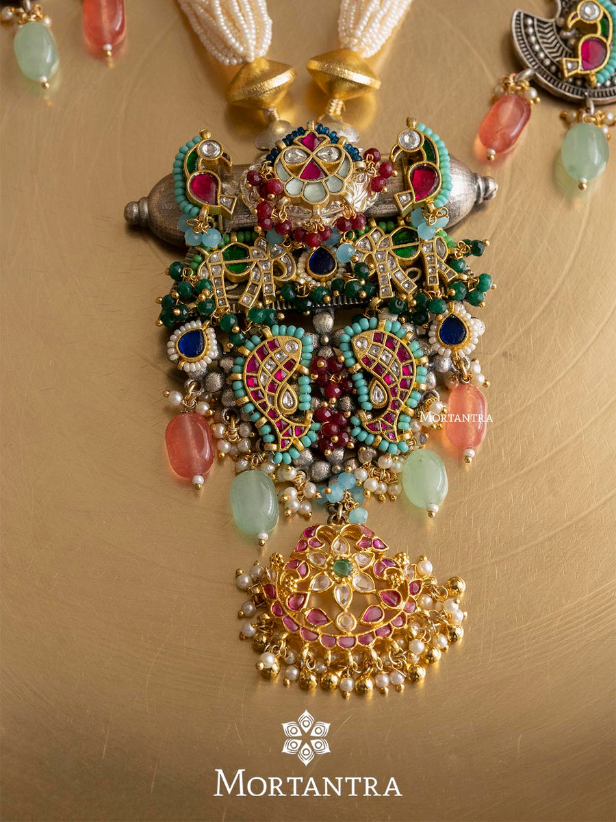 MRS390M Multicolor Mishr Necklace Set Mortantra