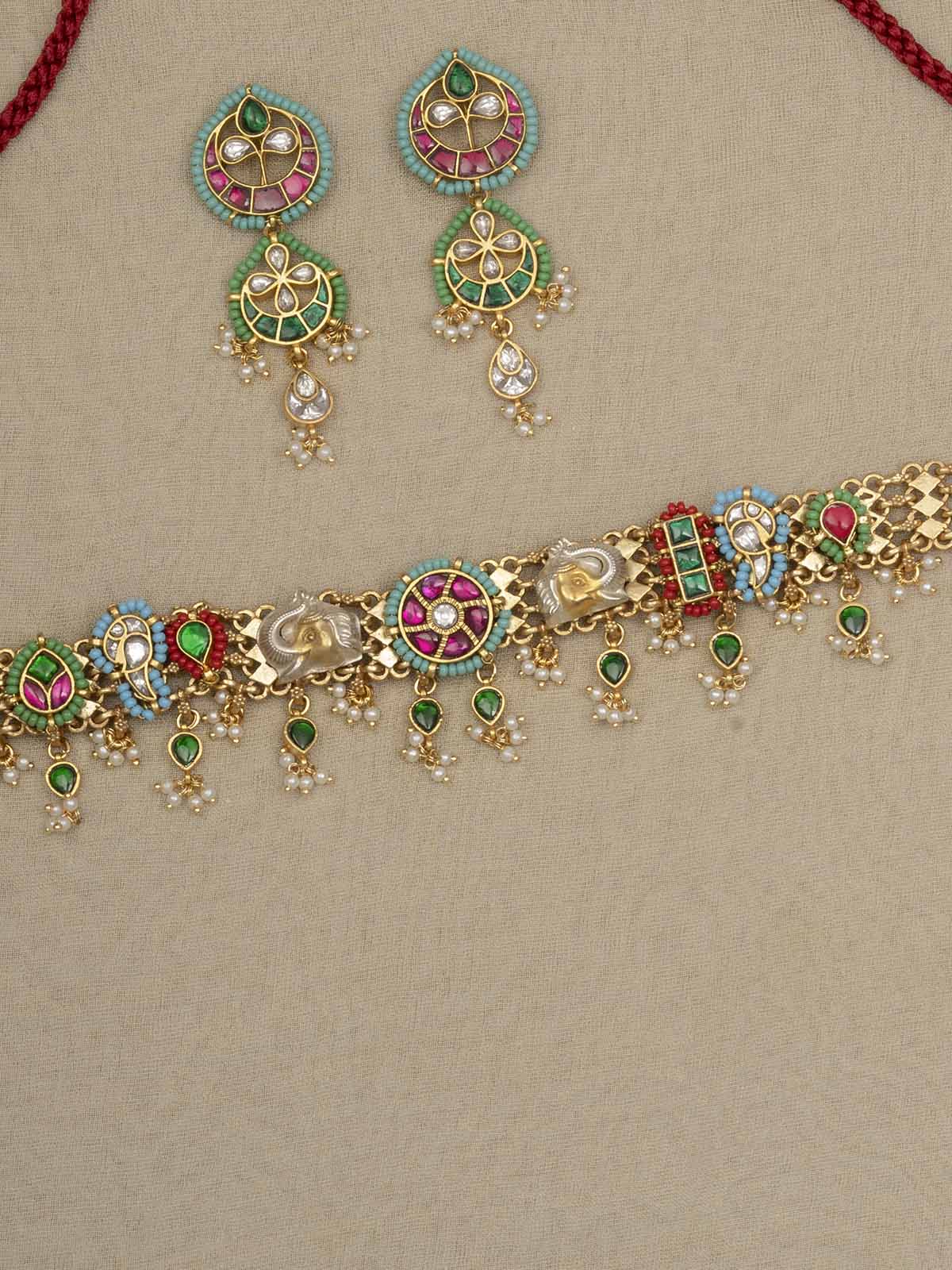 MR-S603MA - Multicolor Mishr Necklace Set
