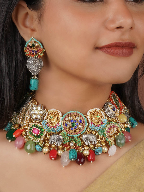 MR-S790M - Multicolor Mishr Necklace Set