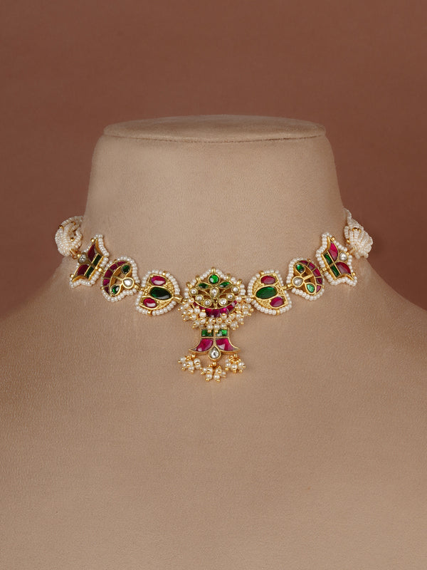 Gold Plated Mishr Necklace Set - MR-S998