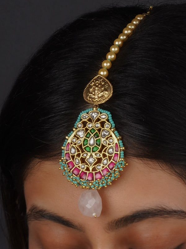 MR-T33M - Multicolor Gold Plated Mishr Maangteeka