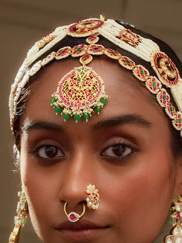 Multicolor Gold Plated Mishr Maangteeka - MR-T58M