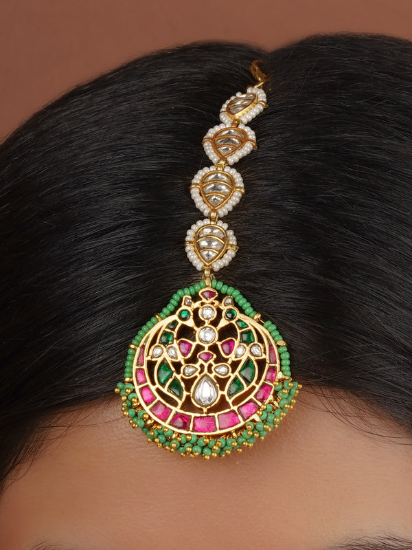 Multicolor Gold Plated Mishr Maangteeka - MR-T65M