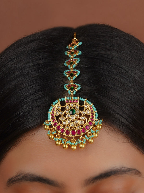 Multicolor Gold Plated Mishr Maangteeka - MR-T67M
