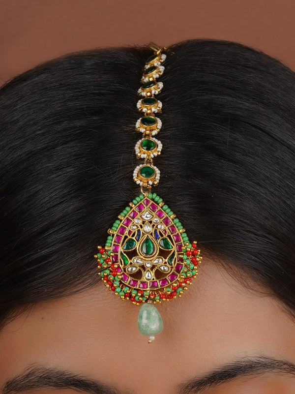 Multicolor Gold Plated Mishr Maangteeka - MR-T75M