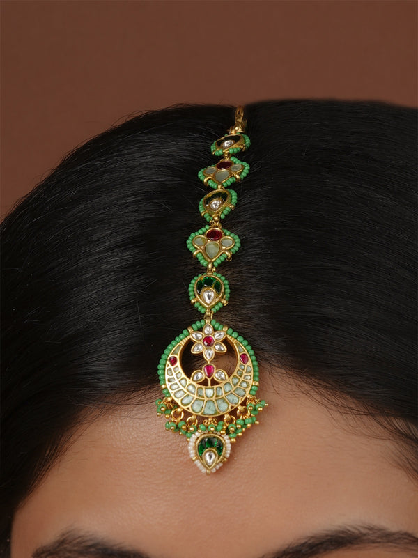 Multicolor Gold Plated Mishr Maangteeka - MR-T92M
