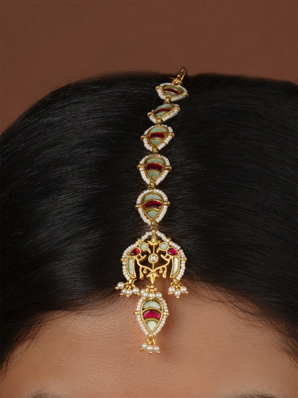 Multicolor Gold Plated Mishr Maangteeka - MR-T94M