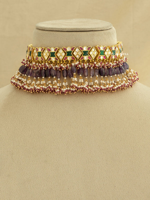 MS1788M - Jadau Kundan Necklace Set