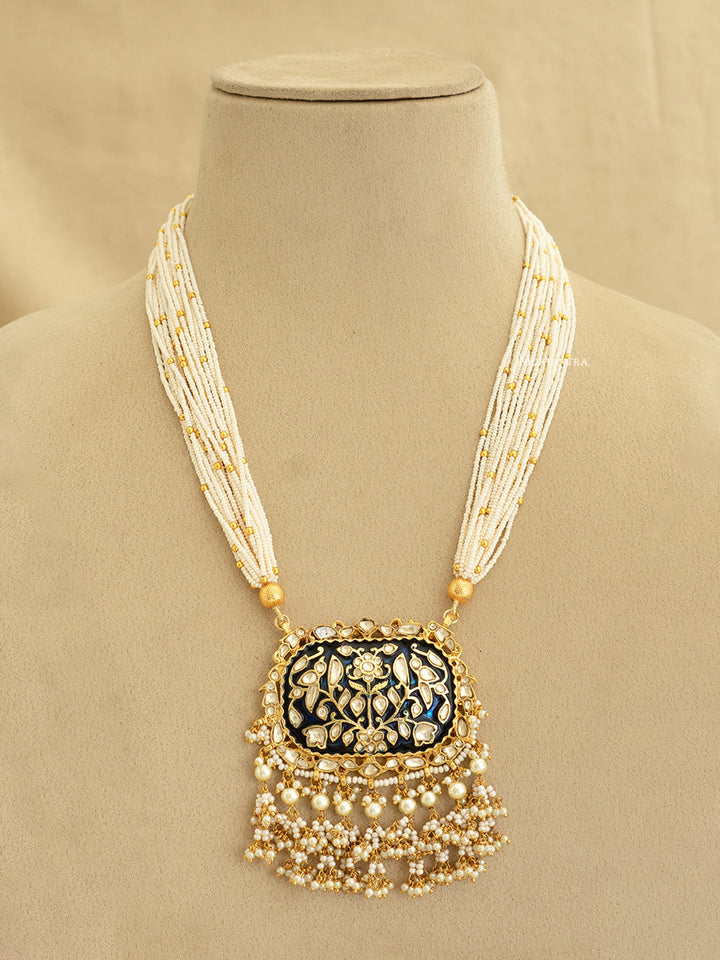 MS1792BL - Jadau Kundan Necklace Set