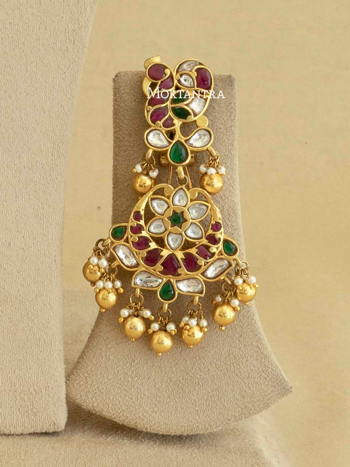 MS1804M - Multicolor Bridal Jadau Kundan Medium Necklace Set
