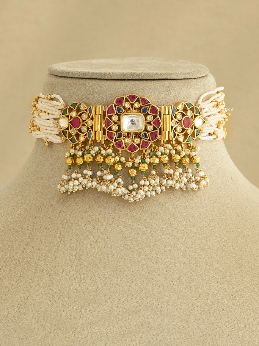 MS1812MA - Jadau Kundan Necklace Set