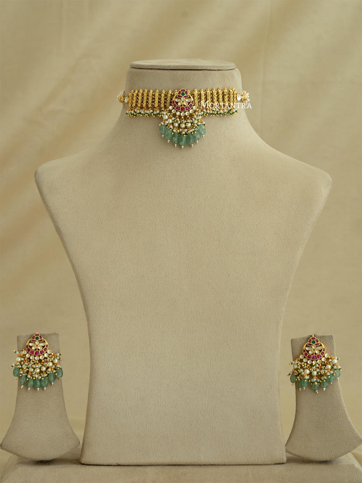MS1868M - Jadau Kundan Necklace Set