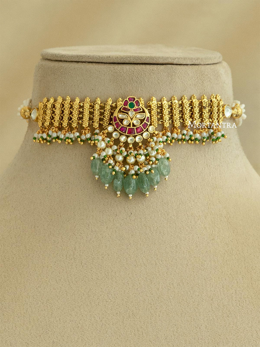 MS1868M - Jadau Kundan Necklace Set