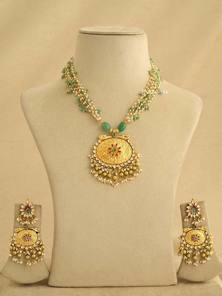 MS1873M - Jadau Kundan Necklace Set