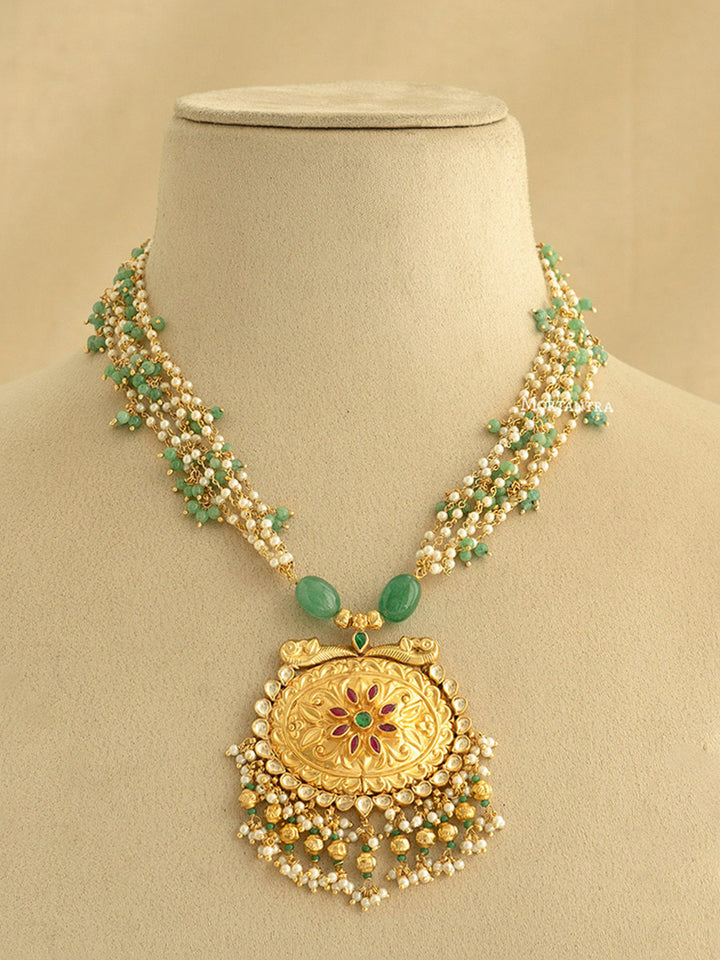 MS1873M - Jadau Kundan Necklace Set