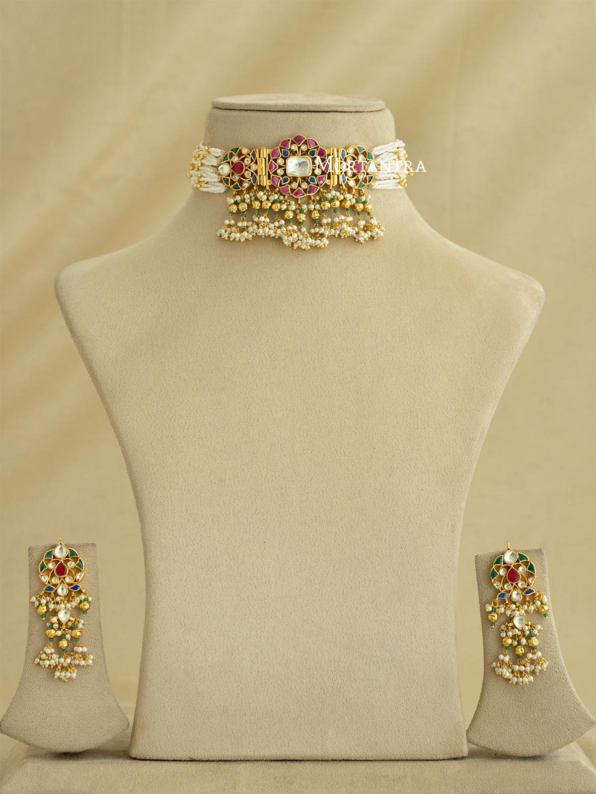 MS1875M - Jadau Kundan Necklace Set