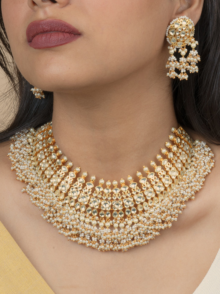 MS1880Y - Jadau Kundan Necklace Set