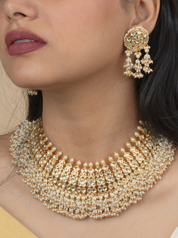 MS1880Y - Jadau Kundan Necklace Set