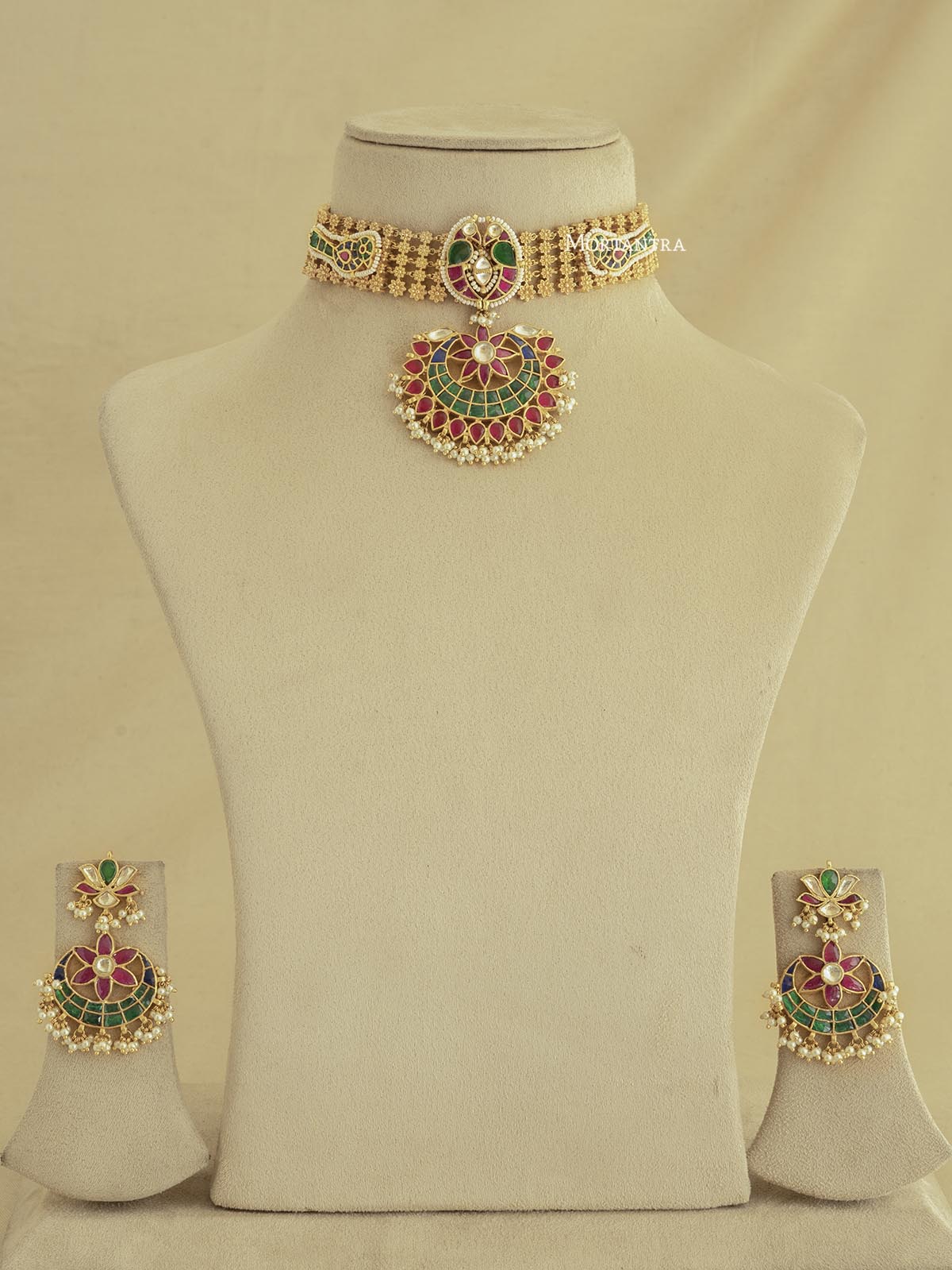 MS1895M - Jadau Kundan Necklace Set