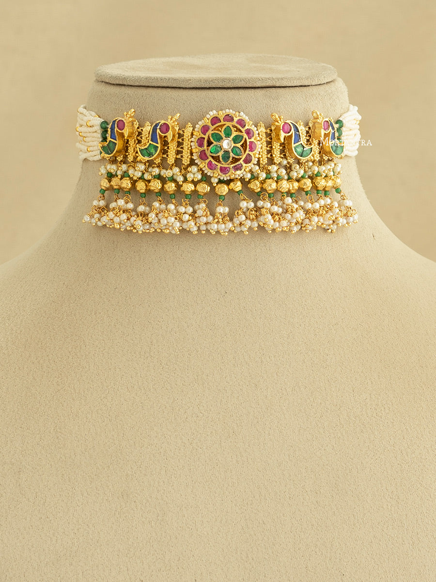 MS1897M - Jadau Kundan Necklace Set