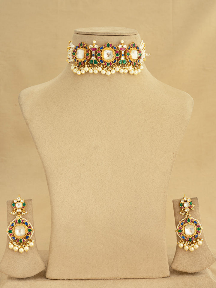 MS1909M - Jadau Kundan Necklace Set