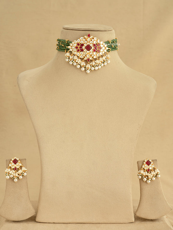 MS1910YP - Jadau Kundan Necklace Set