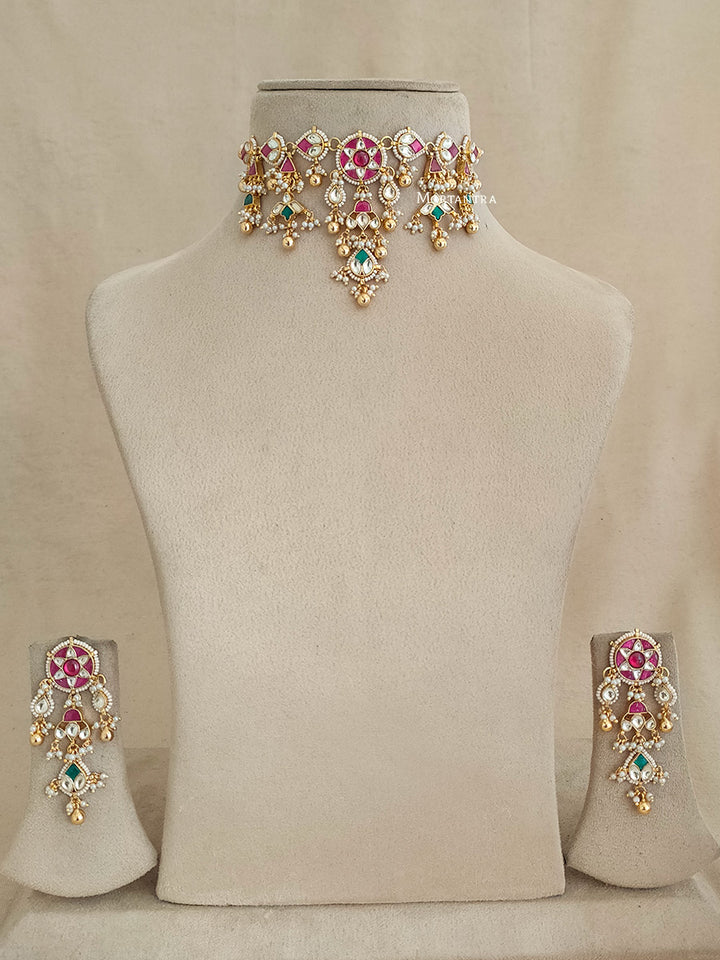 MS1938M - Jadau Kundan Necklace Set