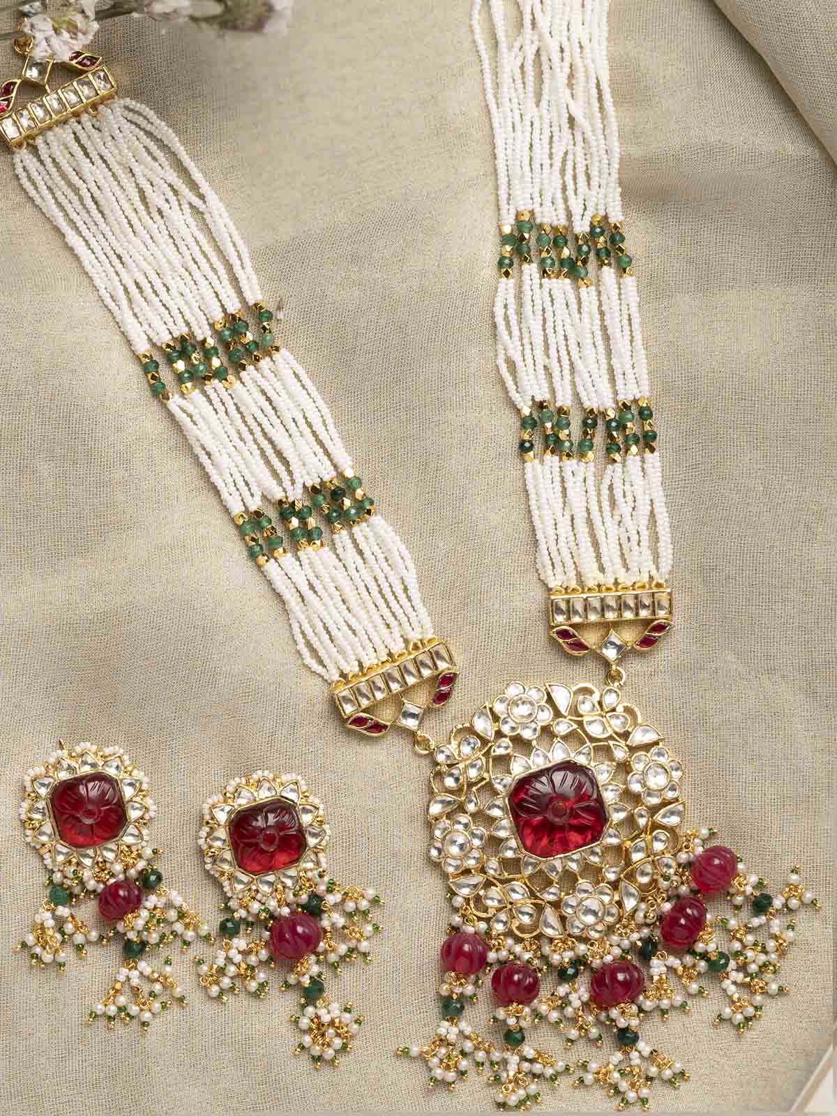 MS1942YP - Jadau Kundan Necklace Set