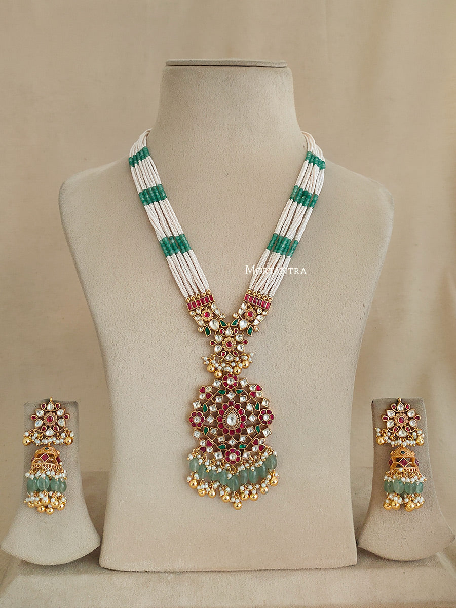 MS1945M - Jadau Kundan Necklace Set