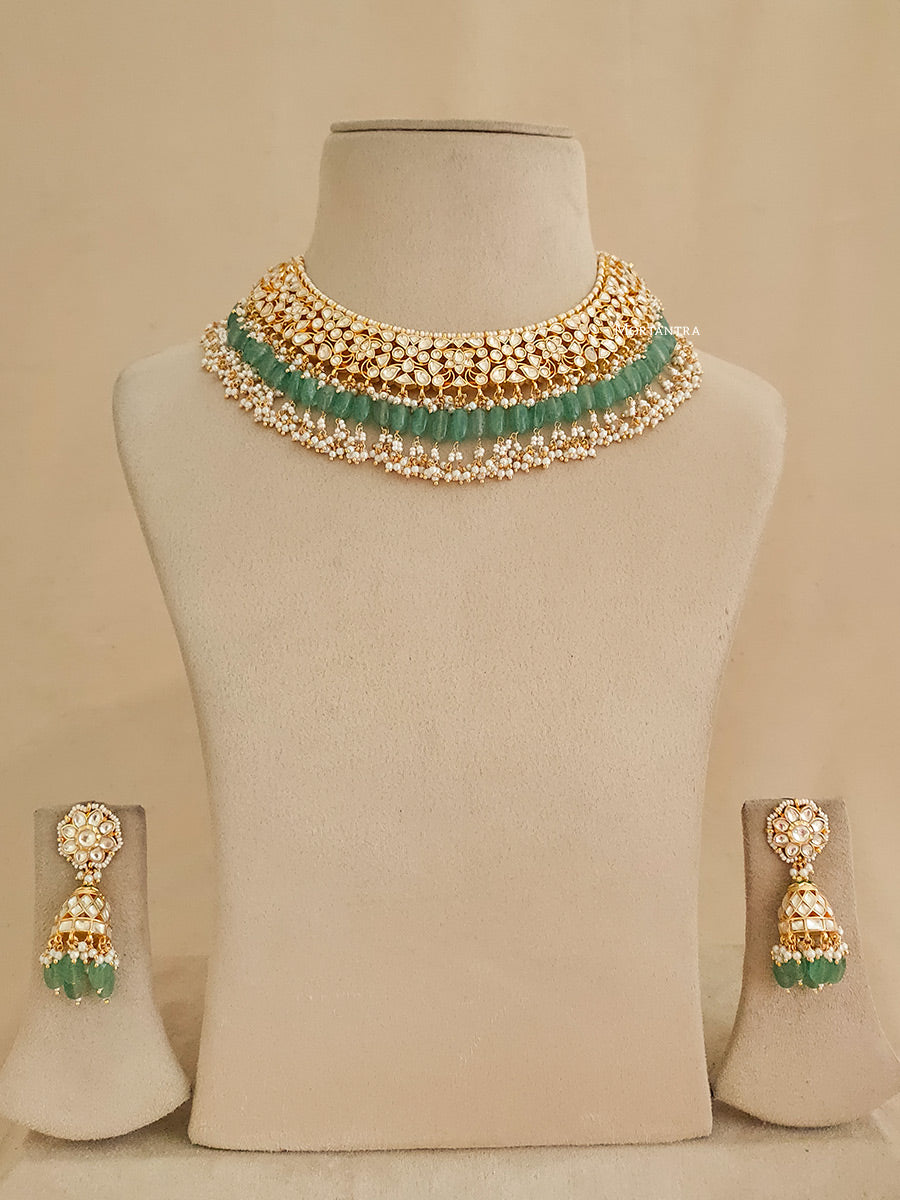 MS1946Y - Jadau Kundan Necklace Set